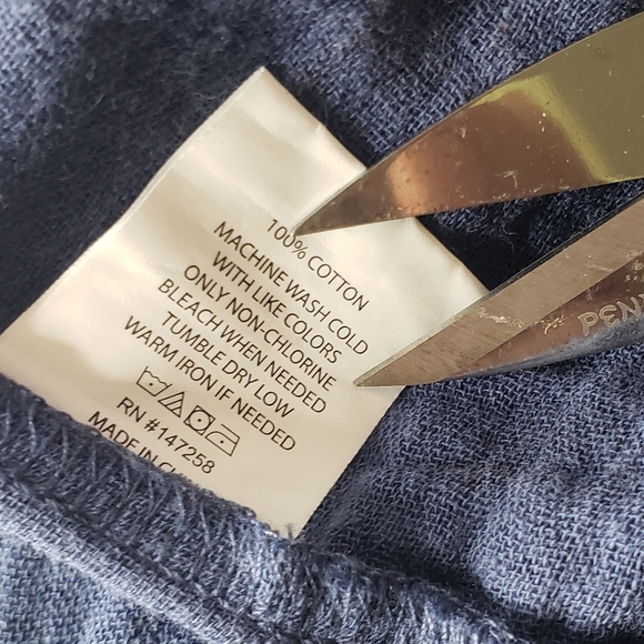 Simply Southern Ctn Gauze Trapeze Tiered Ruffle Collar Tie Back Neck Distressed - Picture 11 of 16